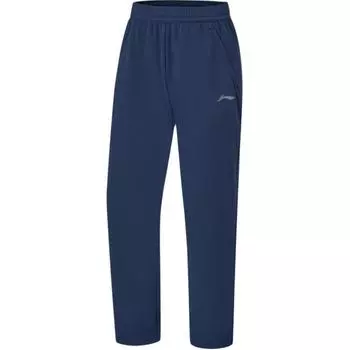 Li Ning Fitness Series однотонные повседневные брюки прямого кроя со средней посадкой и шнурком, дышащие, универсальные, с флисовой подкладкой AKLTA59-3 XL