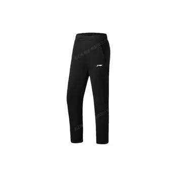 Li Ning Fitness Series однотонные повседневные спортивные брюки женские низы черного цвета AKLS018-1 L