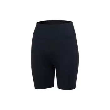 Li Ning Fitness Series однотонные прямые спортивные шорты с высокой талией женские шорты черного цвета AUST112-3 S