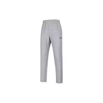 Li Ning Fitness Series однотонные прямые трикотажные спортивные брюки женские брюки цветочно-серые AKLTB42-2 XXL