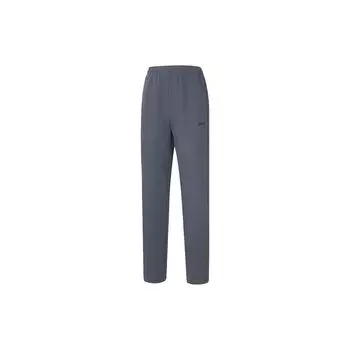 Li Ning Fitness Series однотонные прямые трикотажные спортивные брюки женские брюки холодного черного цвета AKLT976-2 XL