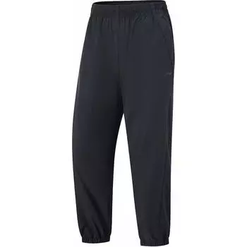 Li Ning Fitness Series однотонные, со средней талией, удобные, дышащие, с манжетами, спортивные длинные брюки для женщин, черные AYKU548-1 M