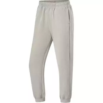 Li Ning Fitness Series однотонные, со средней талией, удобные, дышащие, свободные манжеты, трикотажные спортивные штаны для женщин, каменно-серые AKLTA56-1 L