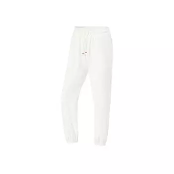 Li Ning Fitness Series однотонные, со средней посадкой, на шнурке, удобные, дышащие, флисовые, теплые, свободные, с манжетами, трикотажные спортивные брюки для женщин AKLTA38-2 XL