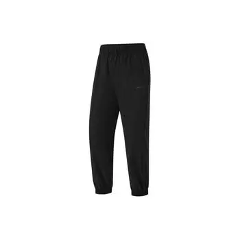 Li Ning Fitness Series однотонные свободные трикотажные джоггеры женские низы черные AYKU478-3 L
