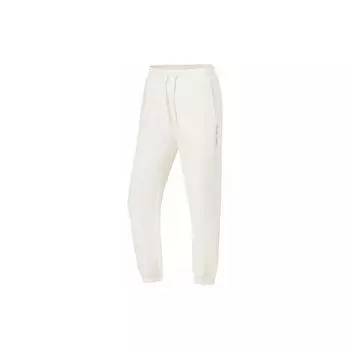 Li Ning Fitness Series однотонные зауженные трикотажные спортивные брюки женские плавки цвета слоновой кости AKLTB18-2 XL