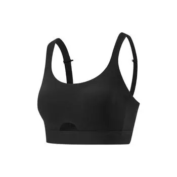 Li-Ning Fitness Series однотонный спортивный бюстгальтер женское нижнее белье черный AUBT040-2 S