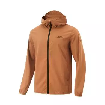 Li Ning Fitness Series Outdoor Cycling Camping Windproof Fleece Adaptive Temperature Control Теплая ветровка с капюшоном и длинными рукавами AFDU925-3 S