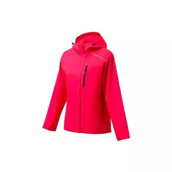 Li Ning Fitness Series Повседневная светоотражающая свободная спортивная куртка с капюшоном Женская куртка красного цвета AFDR804-1 S