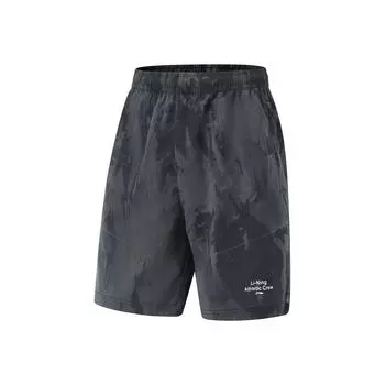 Li Ning Fitness Series Повседневные быстросохнущие прохладные удобные влагоотводящие дышащие универсальные прямые спортивные шорты со средней посадкой AKSV299-5 S