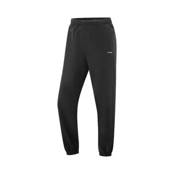 Li Ning Fitness Series повседневные удобные универсальные спортивные длинные брюки женские низы черного цвета AYKV488-1 S