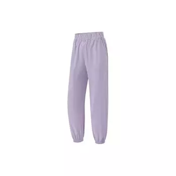 Li Ning Fitness Series Повседневные универсальные брюки Ice Silk Cool Dry Comfortable Solid Color Knitted Knitted Sports Брюки женские брюки Smoky-Purple AKLU698-5 XL