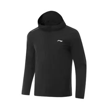 Li-Ning Fitness Series Simple Solid Color Hooded Jacket Men Jackets Black AFDV613-3 S
