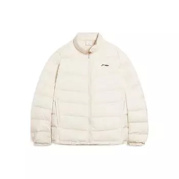 Li-Ning Fitness Series Slim Fit пуховик с воротником-стойкой Мужская верхняя одежда белый AYMS203-4 L