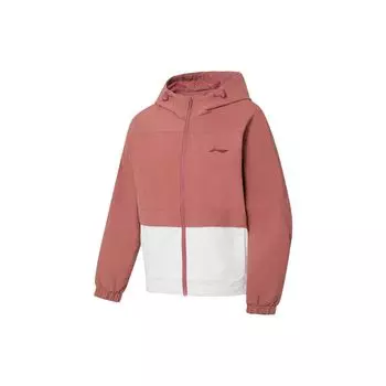 Li Ning Fitness Series спортивная куртка с капюшоном женская верхняя одежда розовая AFDS010-2 S