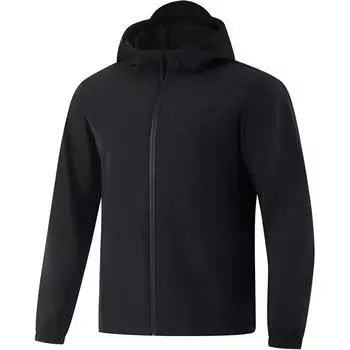 Li Ning Fitness Series спортивная повседневная однотонная ветровка мужская верхняя одежда черная AFDU825-1 3XL