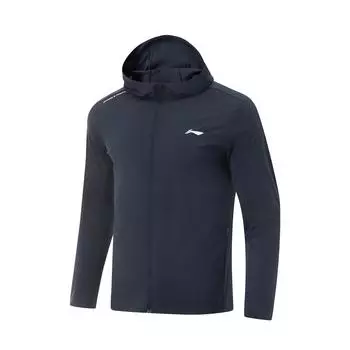 Li-Ning Fitness Series Sports Casual Minimalist Solid Color Hooded Jacket Men Jackets Ink-Blue AFDV613-9 M