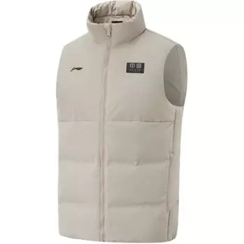 Li-Ning Fitness Series Stand Collar Zipper Comfortable Simple Versatile Vest Men vests AMRU107-3 S