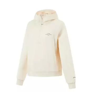 Li Ning Fitness Series свитер с капюшоном свободный длинный рукав толстовка женская толстовка лебедь-белый AWDUF06-1 XS
