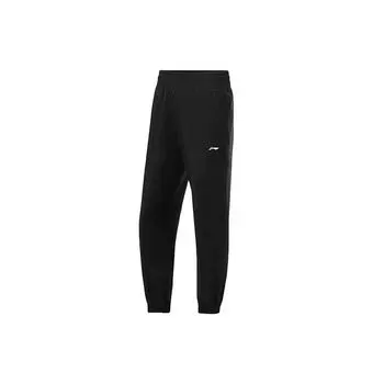 Li Ning Fitness Series свободные зауженные спортивные длинные брюки женские черные AYKR382-1 XL