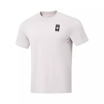 Li-Ning Fitness Series Versatile Casual Fashion Quick-Dry Round Neck Cool Short Sleeve T-Shirt Men Tops Moon-Mist-Gray ATSV695-5 M