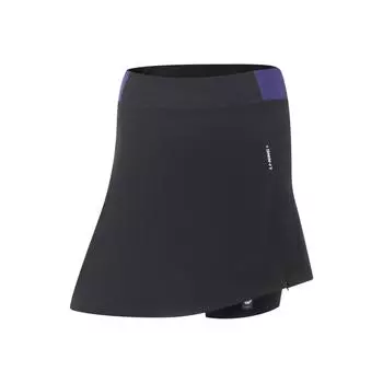 Li-Ning Fitness Series Versatile Fashion Letter Elastic Band Fake Two-Piece Anti-Exposure Casual Skirt Women skirts Black AKSV808-1 S