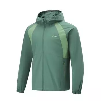 Li-Ning Fitness Series Windbreaker Cardigan Long Sleeve Water-Resistant Hooded Windproof Loose Warm Sports Jacket Men jackets Qianshan-Cui AFDU315-4 3XL