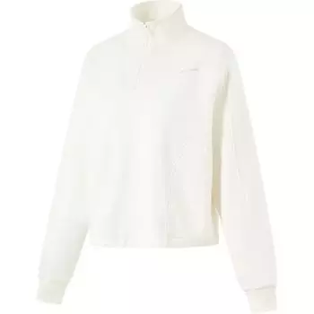 Li Ning Fitness Series влагоотводящая термоудобная повседневная флисовая простая толстовка с высоким воротом Dopamine Женская толстовка AWDU558-3 L