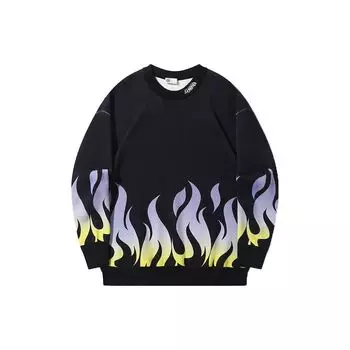 Li Ning Flame свитер свободный длинный рукав вязаный свитер унисекс свитер черный AMBT135-1 S