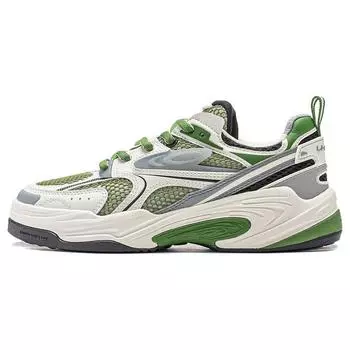 Li Ning Flash Star 2 универсальные удобные нескользящие износостойкие низкие повседневные туфли женские кроссовки зеленые белые AGLT172-4 36