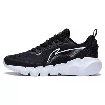 Li Ning Flex Удобные Универсальные Нескользящие Износостойкие Низкие Повседневные Туфли Женские Повседневные Туфли Черный Белый AGLT114-1 36