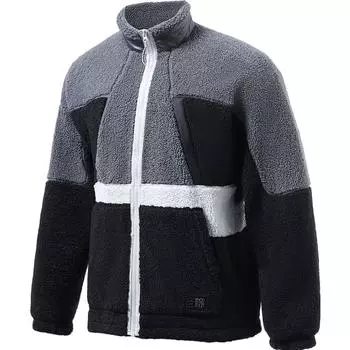 Li-Ning Флисовая теплая цветная свободная куртка с длинным рукавом мужская куртка темно-серого цвета AFDR889-2 M