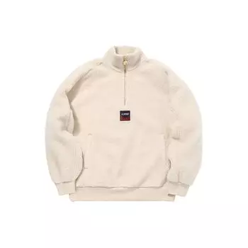 Li Ning флисовый свитер с застежкой-молнией на половину длины унисекс толстовка гравийно-серый AWDQ662-2 XL