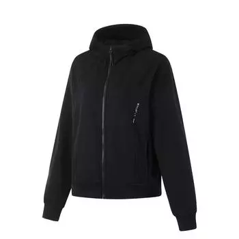 Li-Ning Флисовый теплый кардиган с капюшоном, свободная толстовка с длинным рукавом, женские топы AWDU562-5 S