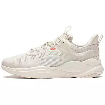 Li Ning Flow Cloud Fabric Синтетическая кожа Амортизация Нескользящая Износостойкая Низкая Повседневная Обувь Женская Повседневная Обувь Жемчужно-Белая AGLS060-1 36