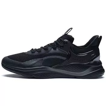 Li Ning Flow Cloud Удобные модные низкие спортивные повседневные туфли мужские кроссовки черные AGLS059-1 43