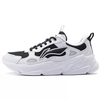 Li-Ning Flowing Fire Прочные амортизирующие низкие повседневные туфли Женские кроссовки Черный Белый AGCT388-5 35
