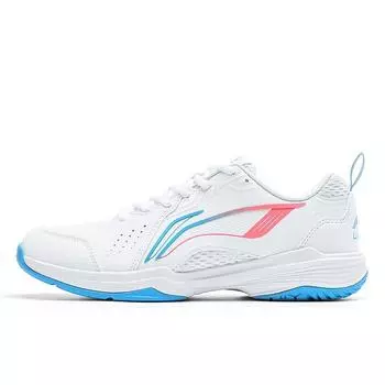 Li Ning Flying Eagle бесшовные спортивные нескользящие износостойкие дышащие кроссовки для бадминтона унисекс белые синие AYTU001-2 44