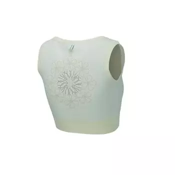 Li Ning Free Growth Цветочный круглый вырез Приталенный короткий спортивный жилет Женский жилет Светло-фруктово-зеленый AMVT004-1 S