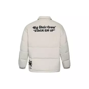 Li-Ning Fun Pattern вышитый свободный пуховик мужской верхняя одежда белый AYMR487-2 XL