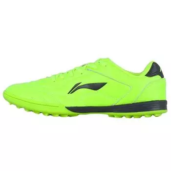 Li-Ning Футбольные бутсы TF Studded Synthetic Leather Artificial Turf с амортизацией, нескользящие, прочные, мужские, цвет зеленый, черный ASTQ011-5 43