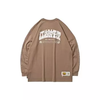 Li-Ning Футболка Badfive Jianghu Hero с принтом, свободная, с круглым вырезом и длинным рукавом, мужские топы AHSQ937-2 M