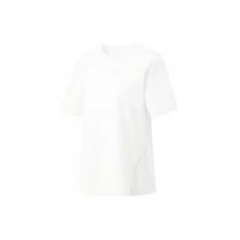 Li-Ning Футболка Fitness Series Casual Solid Color Comfortable с коротким рукавом и заниженной линией плеч, женские топы, стандартный белый цвет ATSU456-1 XS