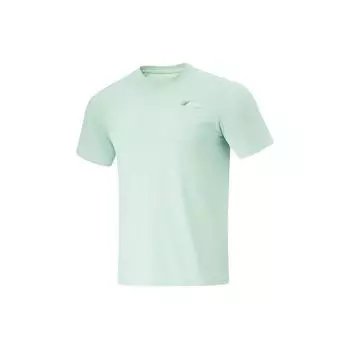 Li-Ning Футболка Fitness Series Letter Print с антибактериальным влагоотводящим быстросохнущим круглым вырезом и коротким рукавом реглан, мужские топы светло-бирюзового цвета ATSU429-3 3XL