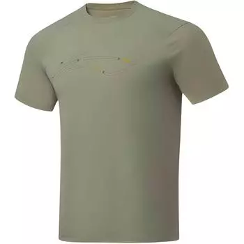 Li-Ning Футболка Fitness Series Simple Solid Color Free Round Neck Short Sleeve T Shirt Men Tops Yew-Green ATST021-4 M