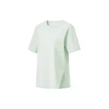 Li-Ning Футболка Fitness Series свободного кроя с круглым вырезом и коротким рукавом, женские топы, цвет «ледяной зеленый» ATSU456-2 XL