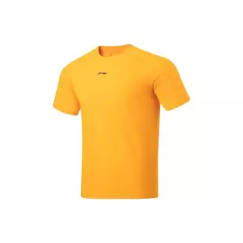 Li-Ning Футболка-пуловер Fitness Series с круглым вырезом и надписью Fresh-Fruit-Yellow ATST035-2 M