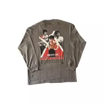 Li-Ning Футболка с длинным рукавом и надписью Letter Round Neck, мужские топы, серые AHSRB85-1 L