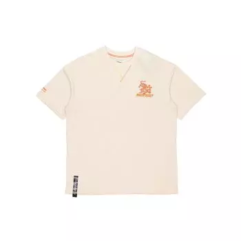 Li-Ning Футболка с коротким рукавом и принтом Микки Мауса с авторизованным Disney, мужские топы, маниока-абрикос AHSQ249-1 L