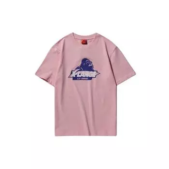 Li-Ning Футболка с коротким рукавом с принтом гориллы X Xlarge Co-Brand, мужские топы, светло-розовая AHSN951-4 M